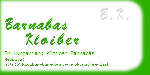barnabas kloiber business card